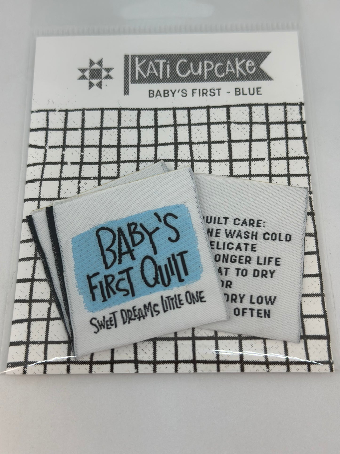 Kati Cupcake Baby's First Quilt- Sew In Labels Blue