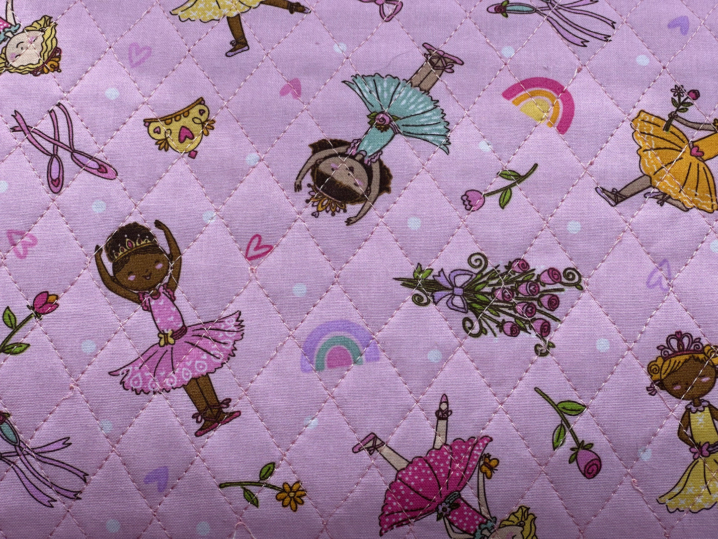 Ballerina and Hearts DFQ Cotton with Batting 18664 AAQ