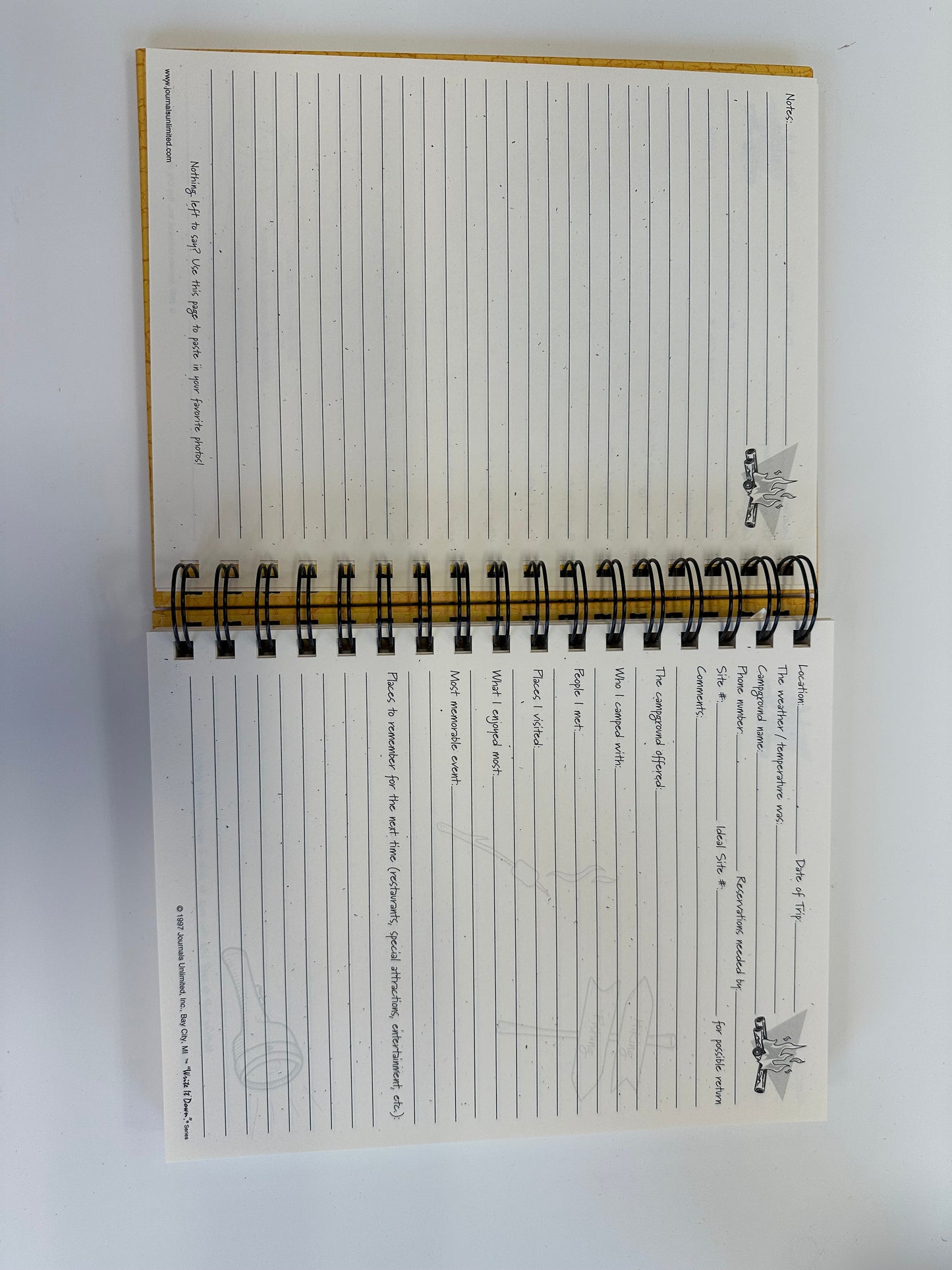 Write It Down Camping Journal