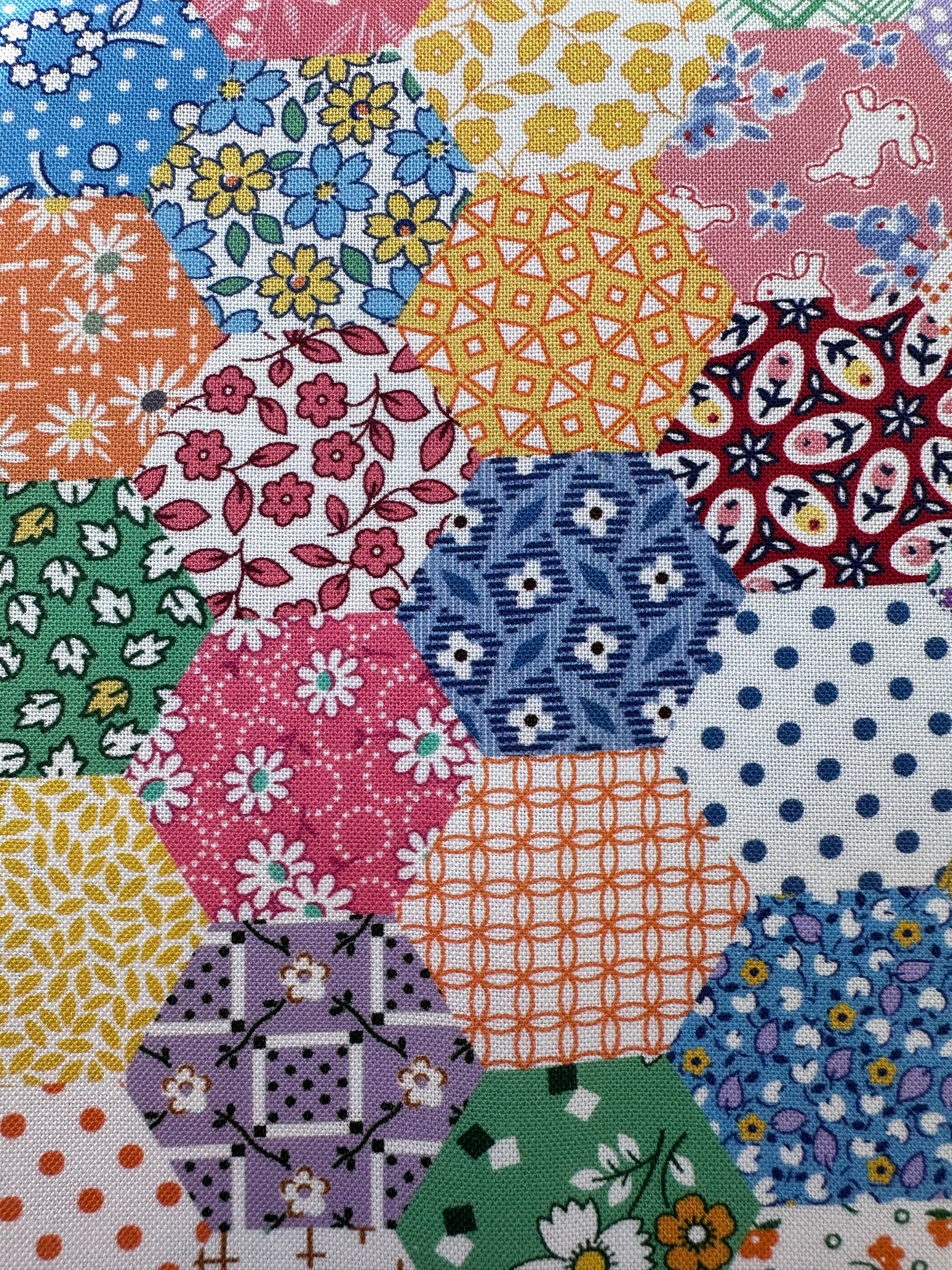 Aunt Grace Goes Scrappy R351524D Multi Hexagon