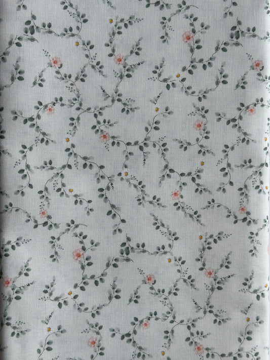 Till The Cows Come Home Blue Tiny Floral Vines Yardage CD4046-Blue