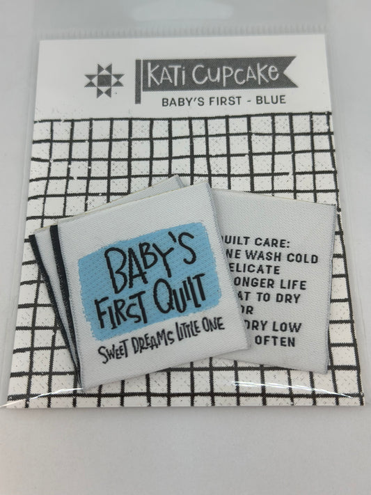 Kati Cupcake Baby's First Quilt- Sew In Labels Blue