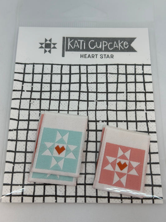 Kati Cupcake Heart Star Sew In Labels
