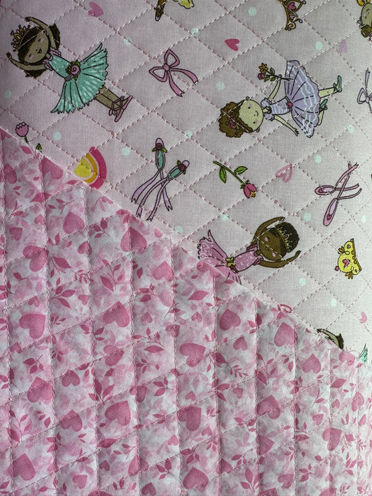 Ballerina and Hearts DFQ Cotton with Batting 18664 AAQ