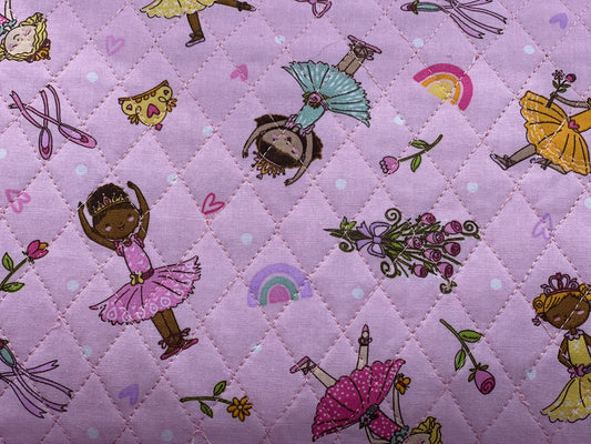Ballerina and Hearts DFQ Cotton with Batting 18664 AAQ